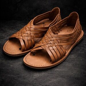 Men's Brown Leather Sandals